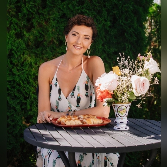 EUC SZ 8 LOS ANGELES ATELIER & OTHER STORIES  TOUCAN PRINT TIERED MAXI DRESS - Picture 11 of 15